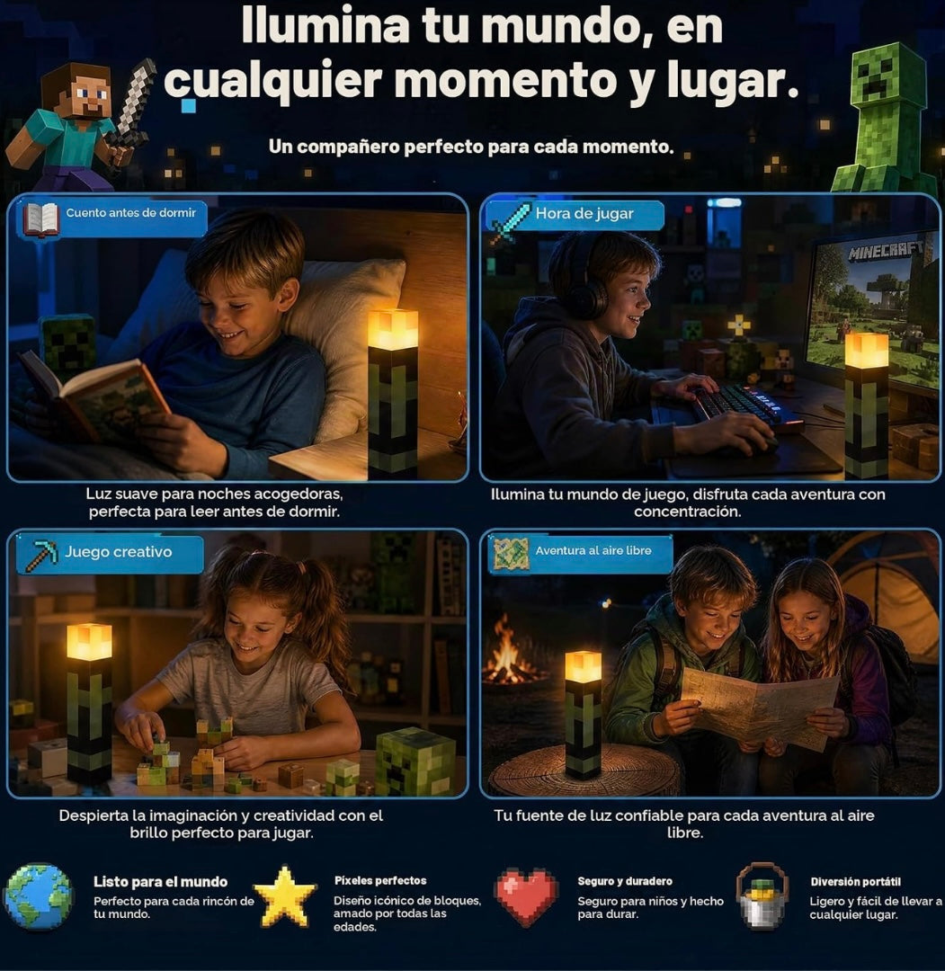 Antorcha LED de Colores para Habitación Gamer